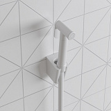 Гигиеническая лейка, белая матовая, латунь, IDDIS, 020WB0Gi20