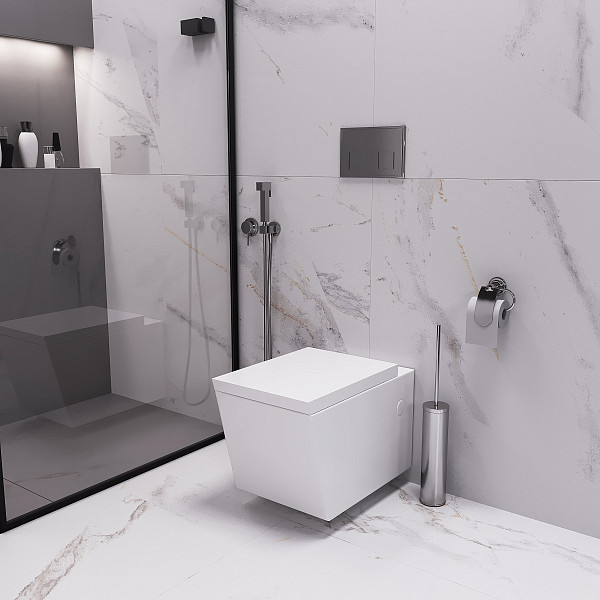 Унитаз GR-4495 Cristal (540*355*360) подвесной с толстой крышкой, 1 место