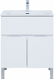 Тумба под раковину Aquanet Алвита New 70 1 ящик, 2 дверцы, белый матовый 00303901