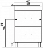 Тумба под раковину Акватон Америна 56 см 1A169201AM430