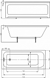 Акриловая ванна Aquatek  Мия 140x70 MIY140-0000001