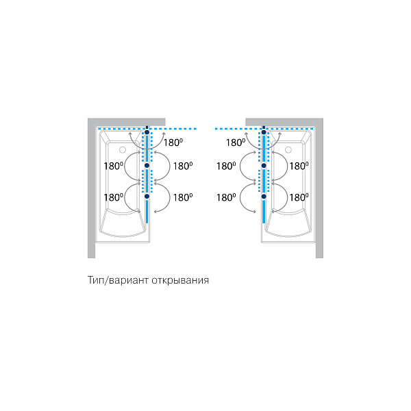 Шторка для ванны "KOLLER POOL" одноэлементная Aqua Line MW3DA 1070x1400 прозрачная Transparent  5мм CALC FREE хром