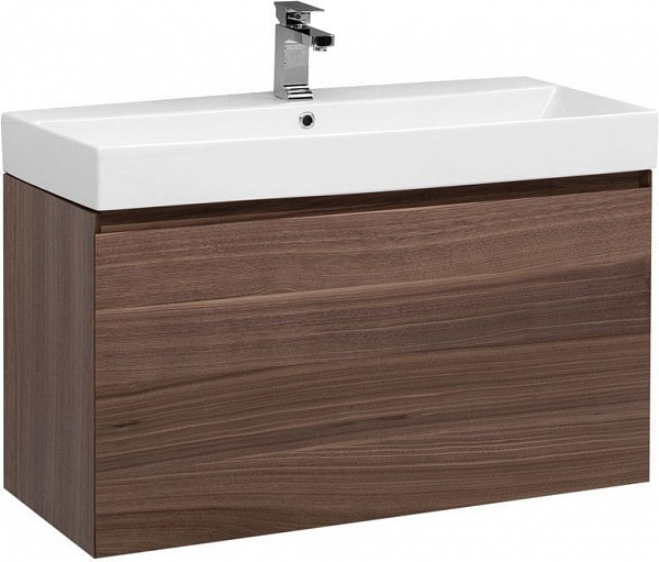 Тумба с раковиной Aquanet Нью-Йорк 100 орех 00213937