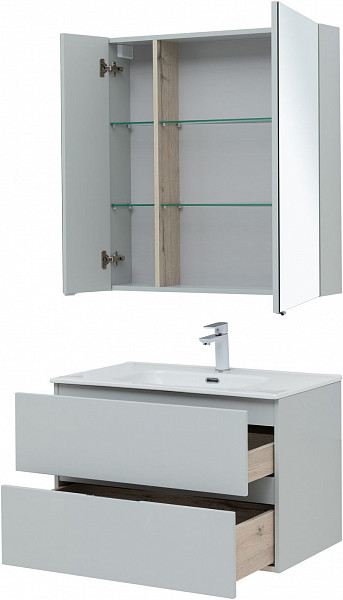 Мебель для ванной Aquanet Алвита New 80 2 ящика, серый 00274204