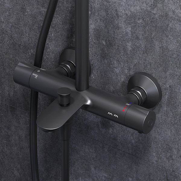 F0780522 Like душ.система, набор: смеситель д/ванны/душа с термостатом, верх.душ.d 220 мм, ручной ду