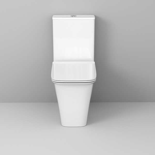 Унитаз Galaxy GR-4468S (620*345*800) напольный БЕЗОБОДКОВЫЙ с тонкой крышкой, 2 места