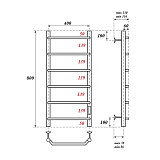 Полотенцесушитель электрический Point Виктория PN06848 П6 400x800 диммер справа, хром