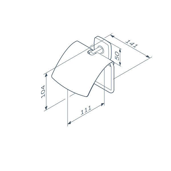 A90341422 Gem, Держатель для туалетной бумаги с крышкой, черный