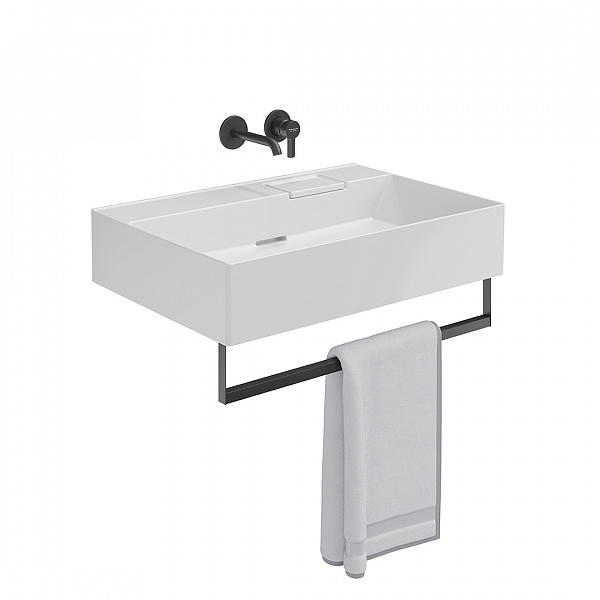 Раковина Kerama Marazzi LOGICA мебельная\подвесная без отверстий 70, белая глянцевая