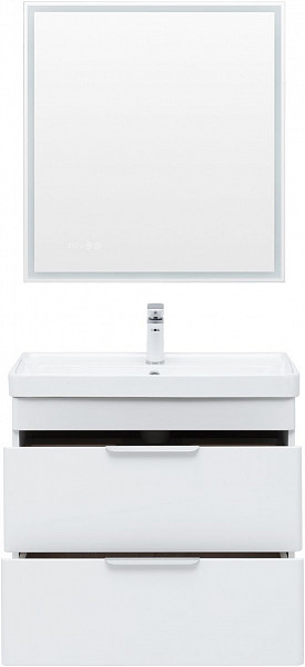 Тумба под раковину Aquanet Ирис new 710 белый глянец (2 ящика) 00310145