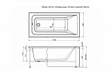 Фронтальная панель для ванны Aquanet Bright 145 00239595