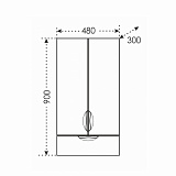 Подвесной шкаф над стиральной машиной Родос 48/90 Санта 406002