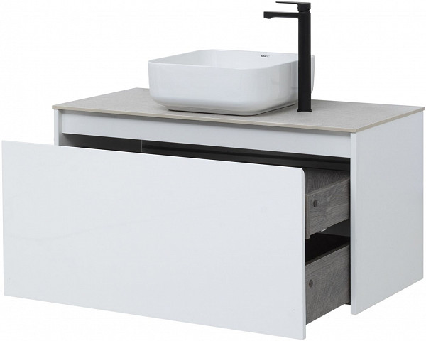 Тумба под раковину Aquanet Nova Lite 100 белый (1 ящик) 00242580