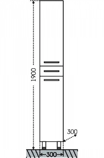 Колонна Омега 30, черная Санта 507004
