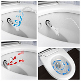 Унитаз-биде подвесной Geberit AquaClean Mera Classic 146.204.21.1 панель хром
