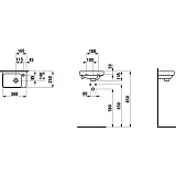 Рукомойник Laufen Pro S 8.1596.0.000.104.1 асимметричный