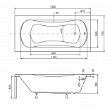 Акриловая ванна Besco Aria 130x70 WAA-130-PA