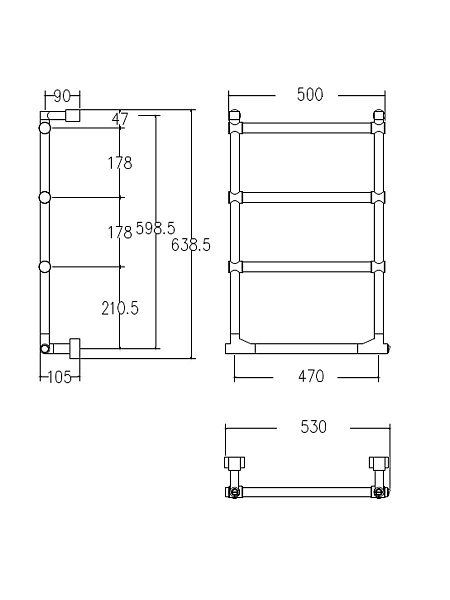 Полотенцесушитель электрический Margaroli Sole 512, цвет: хром 5124704CRNB