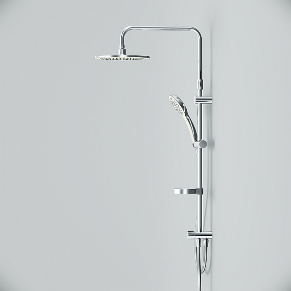 F0750A100 Inspire V2.0 душ.система, набор: верхн.душ d 250 мм, ручн.душ 3 ф-ции d 120 мм, переключат