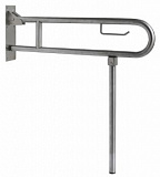 Полукруглый поручень для людей с ограниченными возможностями  с дополнительным опорой, матовый.