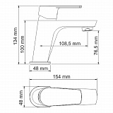 Смеситель для раковины Dill 6103 Wasserkraft