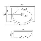 Полукруглая раковина Santek Селигер 60 1WH110268