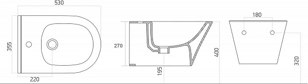 Биде подвесное Aquanet Lake белый 00316463