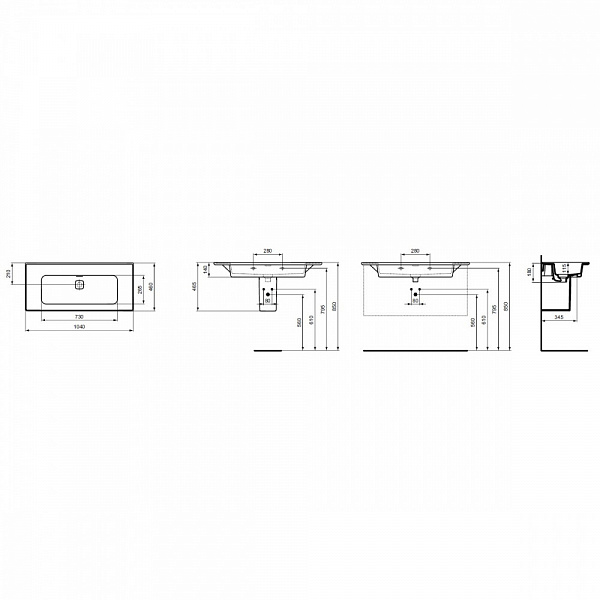 Раковина Ideal Standard Strada II 105 см T363501