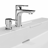 Раковина Kerama Marazzi LOGICA мебельная\подвесная с двумя отверстиями 90, белая глянцевая