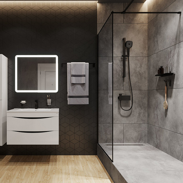 Лейка для душа, черная, Slide, IDDIS, SLI3F0Bi18