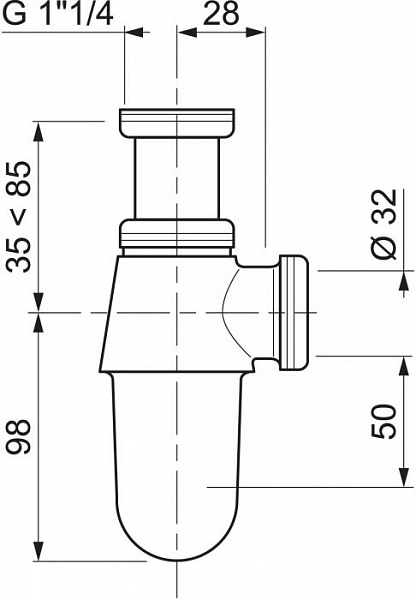 Сифон для раковины Wirquin Classic SL211B, хром