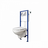 Унитаз с инсталляцией Cersanit Delfi S-SET-DEL/Vec/S-DL/Ac-Cg-w инсталляция Vector, унитаз Delfi, кнопка Actis