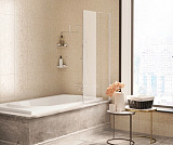 Стеклянная шторка на ванну Wasserkraft Berkel 48P01-80WHITE