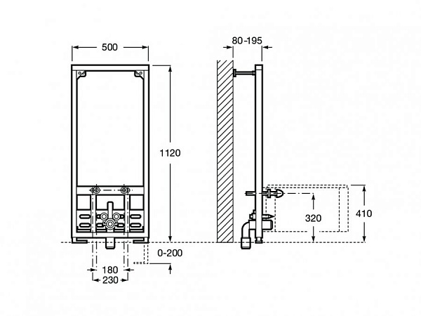 Система инсталляции Roca Duplo 890091200 для биде
