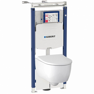 Унитаз с инсталляцией Geberit iCon 500.362.TC.I с горизонтальным выпуском