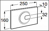 Клавиша для инсталляции Roca PL-4 890098000