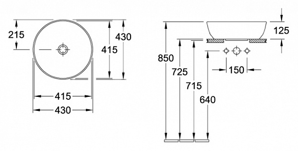 Рукомойник Villeroy & Boch Artis 4179 4301