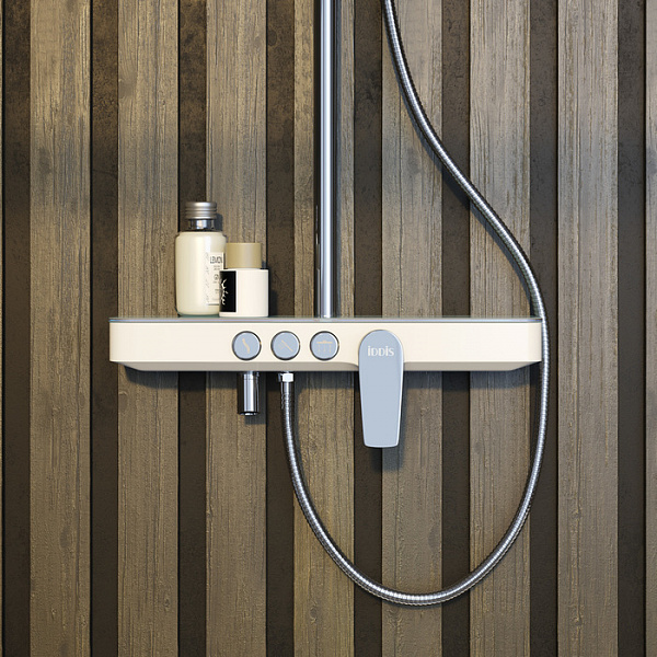 Смеситель для ванны с верхним душем, Shelfy, IDDIS, SHESB3Fi06