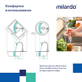 Смеситель для кухни, черный матовый, Rora, Milardo, RORBL0JM05