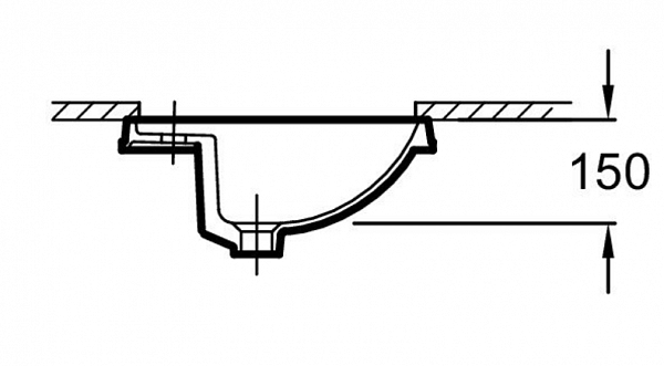 Встраиваемая раковина Jacob Delafon Odeon 52х45 см E1357-00