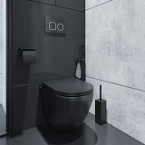 Унитаз подвесной безободковый, чёрный матовый, Blanco, IDDIS, BLAR3BMi25