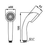Лейка для душа, 140, Milardo, 1401F68M18