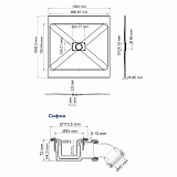 Душевой поддон Wasserkraft Elbe 74T19