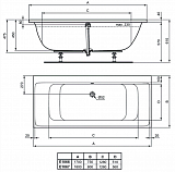  Ванна акриловая 180х80 Ideal Standard Connect Air E106701