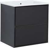 Тумба под раковину Aquanet Милан 65 черный глянец 00306379