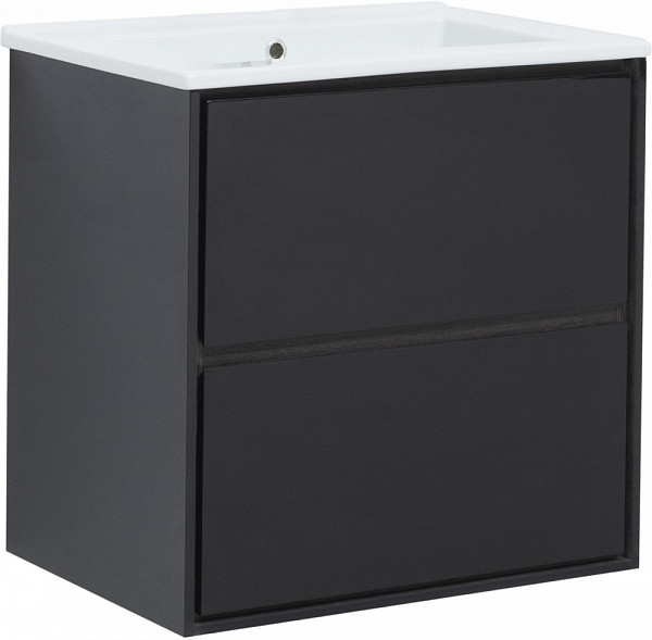 Тумба под раковину Aquanet Милан 65 черный глянец 00306379
