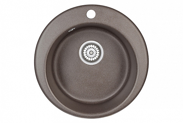 Мойка кухонная Granula круглая кварц 4801, ЭСПРЕССО