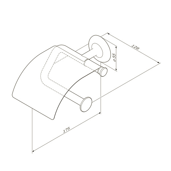 A80341500 Like, Держатель для туалетной бумаги с крышкой