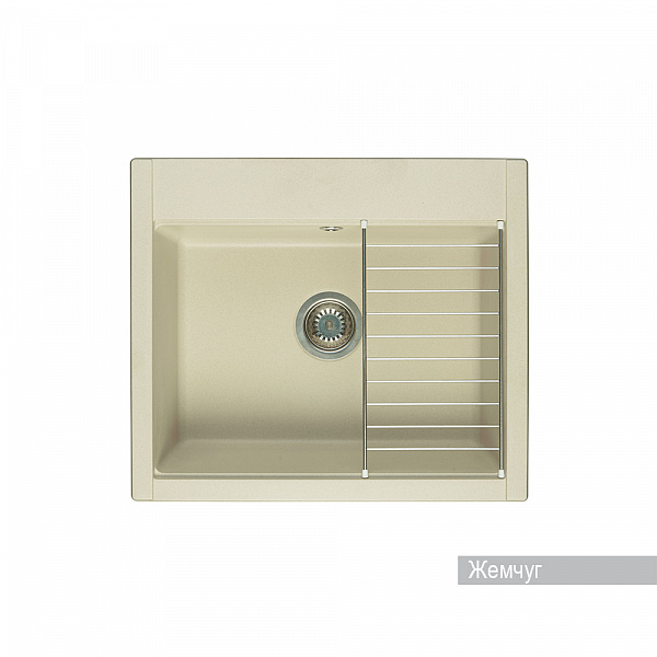 Мойка для кухни Aquaton Делия 60 прямоугольная жемчуг 1A715232LD240