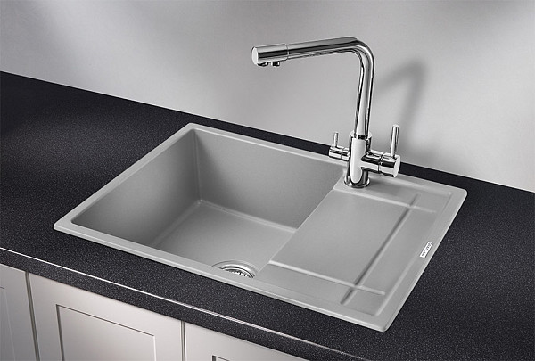 Мойка кухонная Granula прямоугольная кварц 6501, АЛЮМИНИУМ